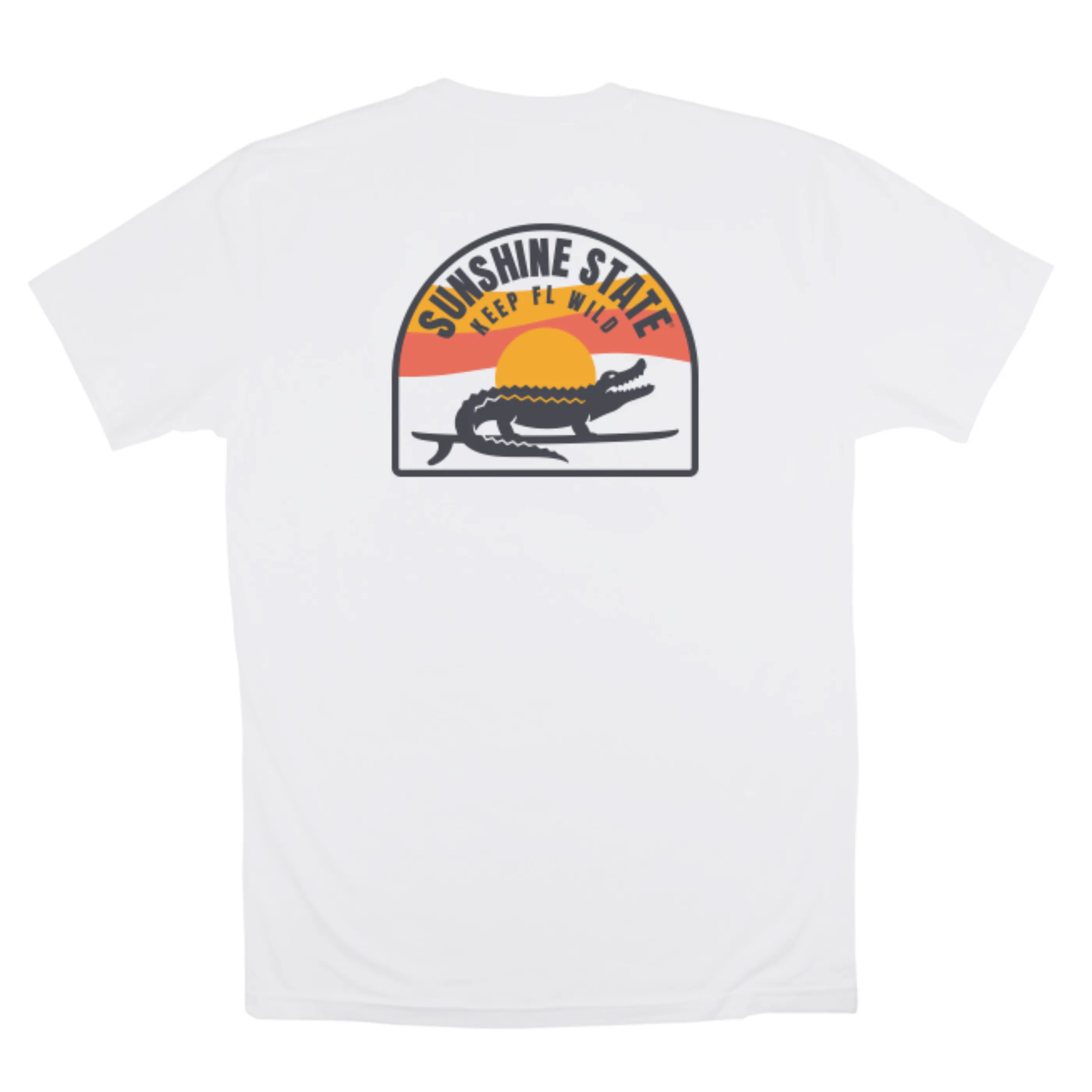 SURFING GATOR TEE - WHITE