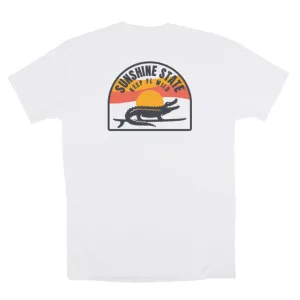 SURFING GATOR TEE - WHITE