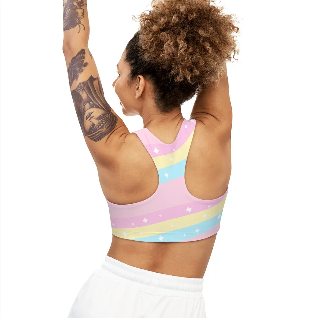 Teatime Fantasy Rainbow Seamless Sports Bra
