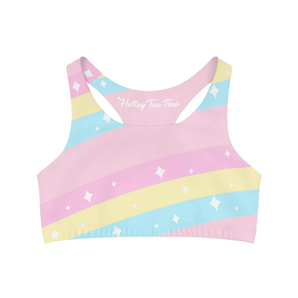 Teatime Fantasy Rainbow Seamless Sports Bra