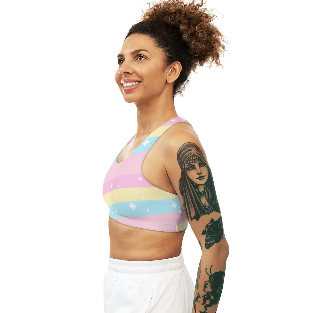 Teatime Fantasy Rainbow Seamless Sports Bra