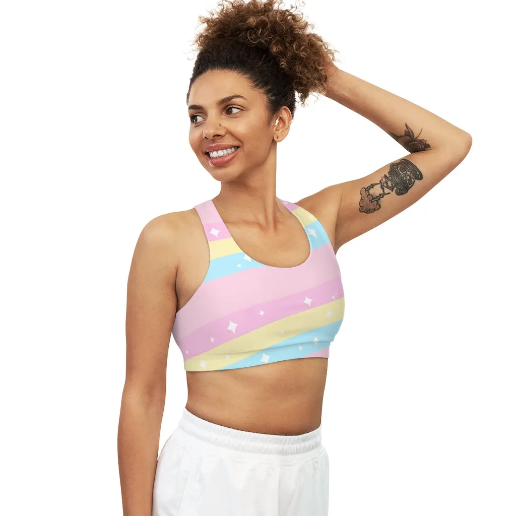 Teatime Fantasy Rainbow Seamless Sports Bra