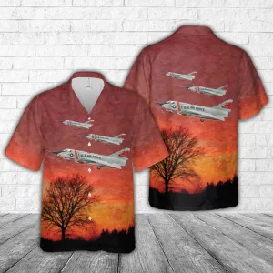 US Air Force 87th FIS Red Bulls Convair F-106A Delta Dart Hawaiian Shirt for men