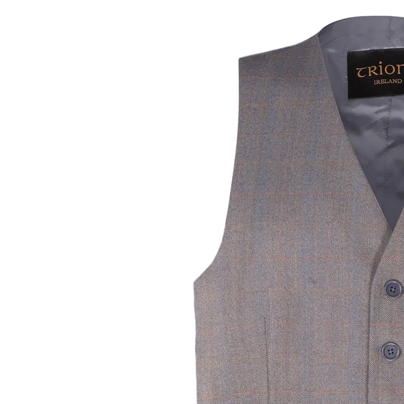 Waistcoat, Blue & Gold Herringbone