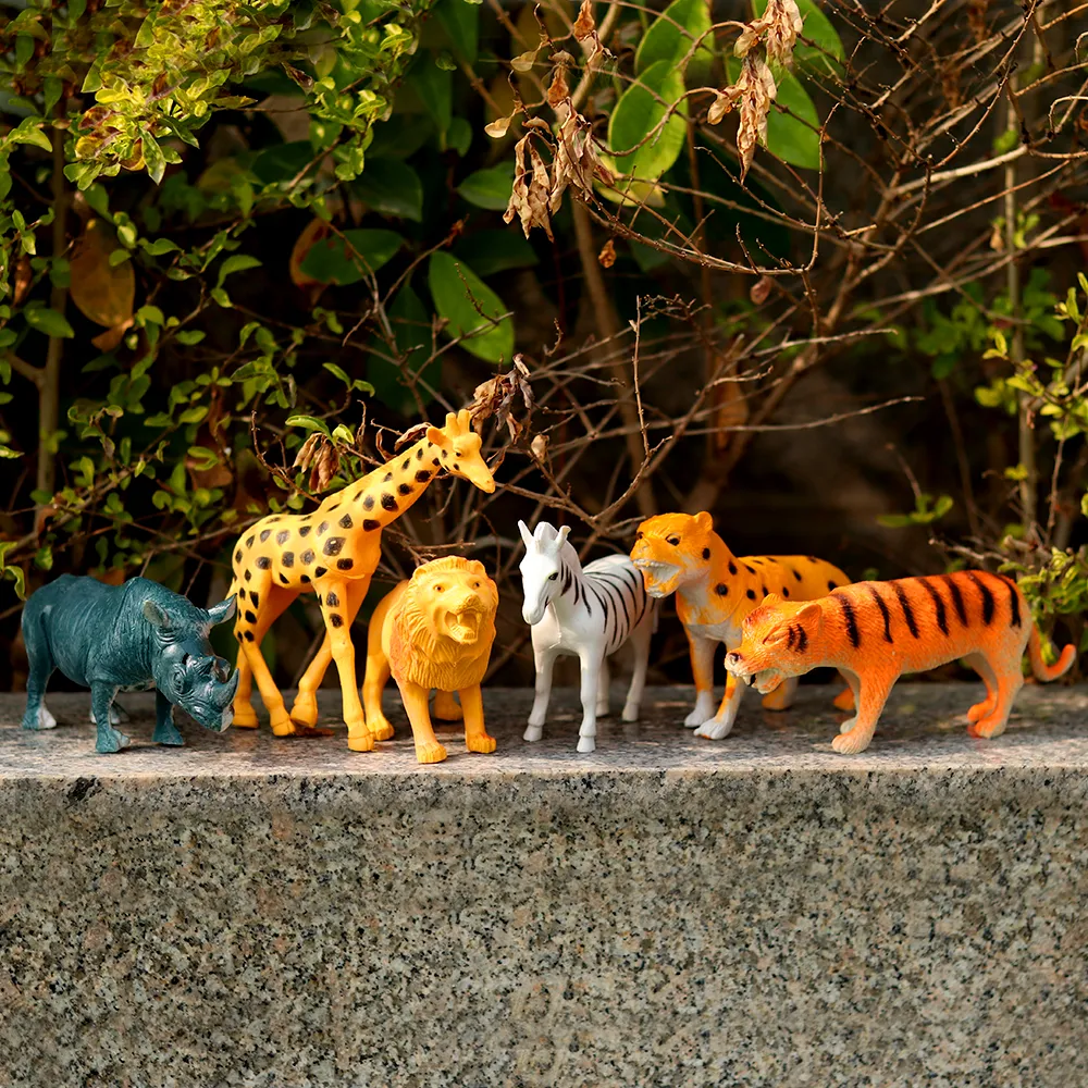 Wild Animals Playset for Kids (Set of 6 Animal Toys)