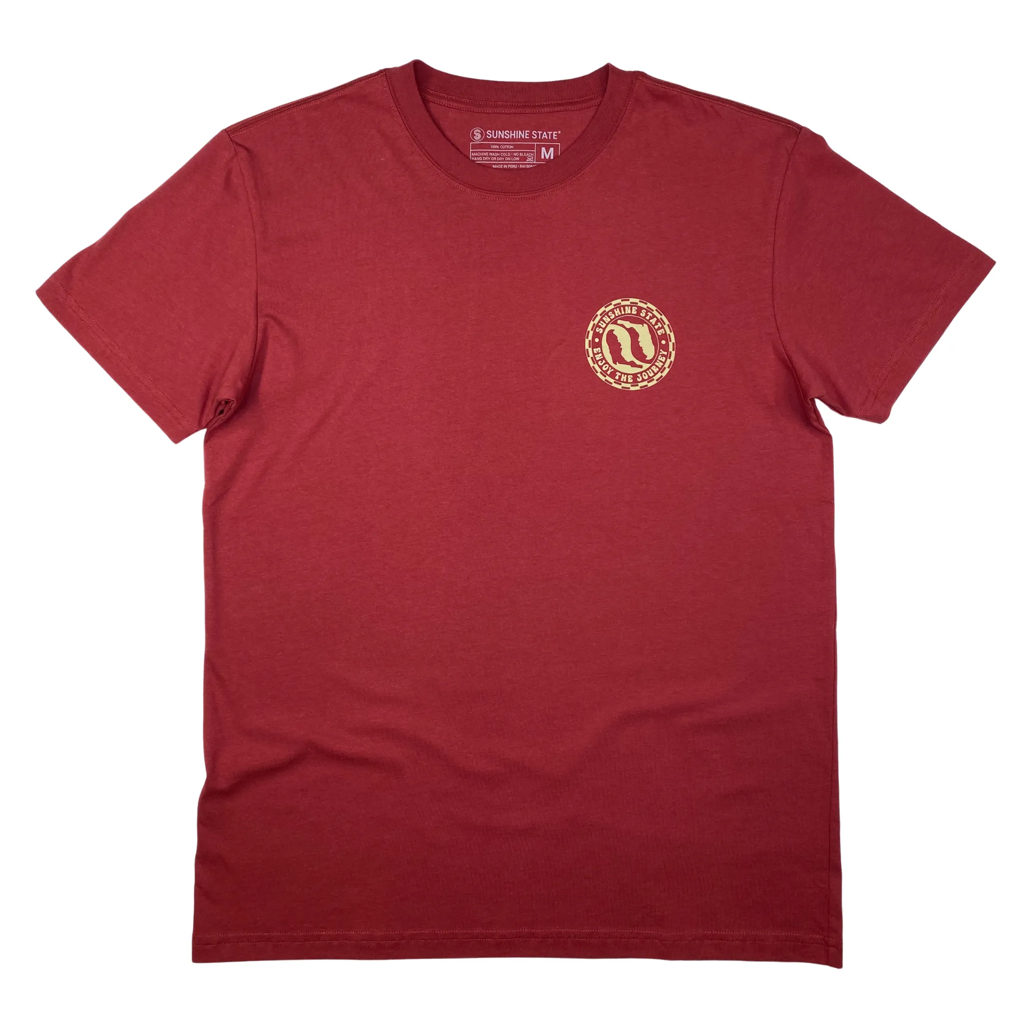 YIN YANG FLORIDA TEE - GARNET