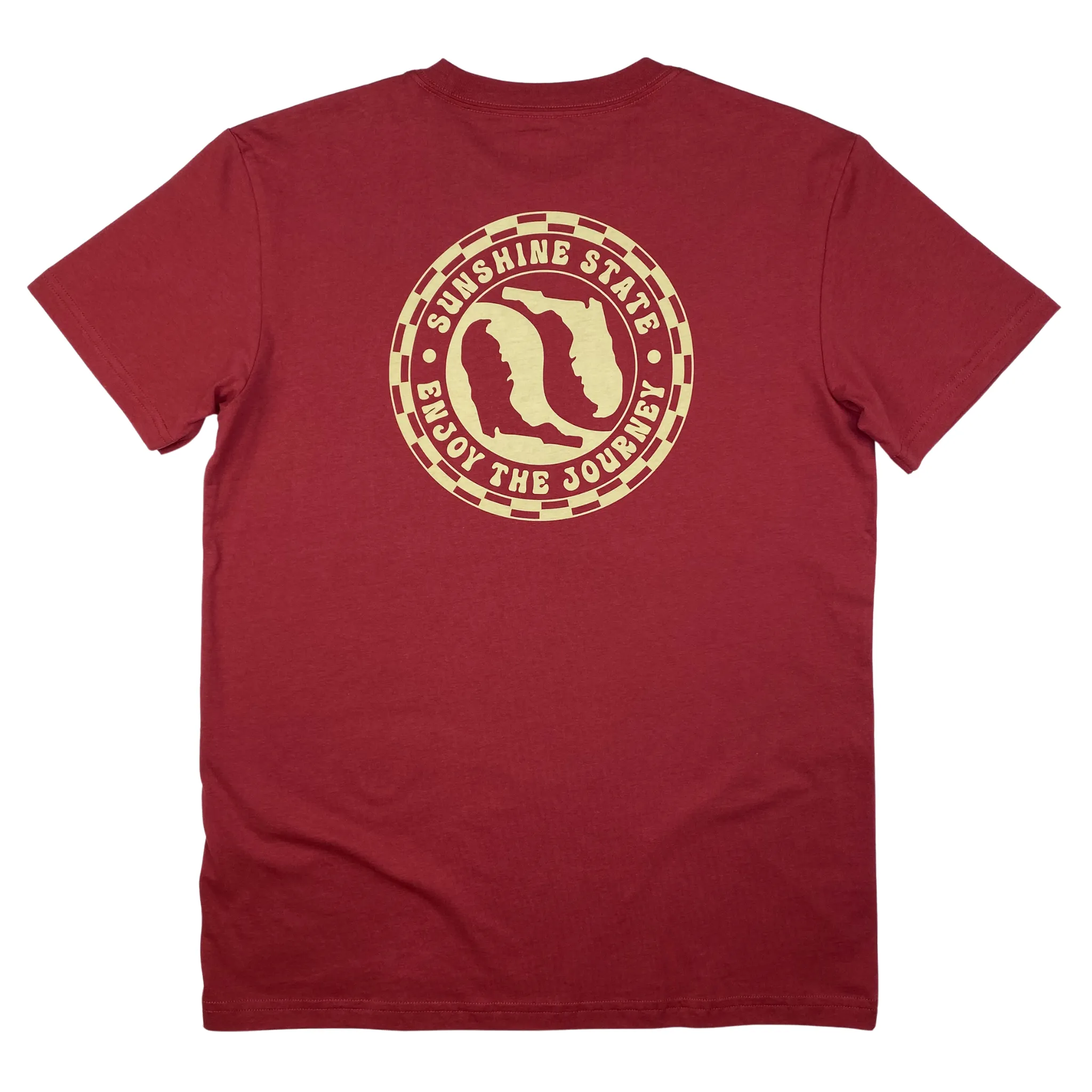 YIN YANG FLORIDA TEE - GARNET