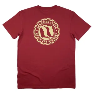 YIN YANG FLORIDA TEE - GARNET